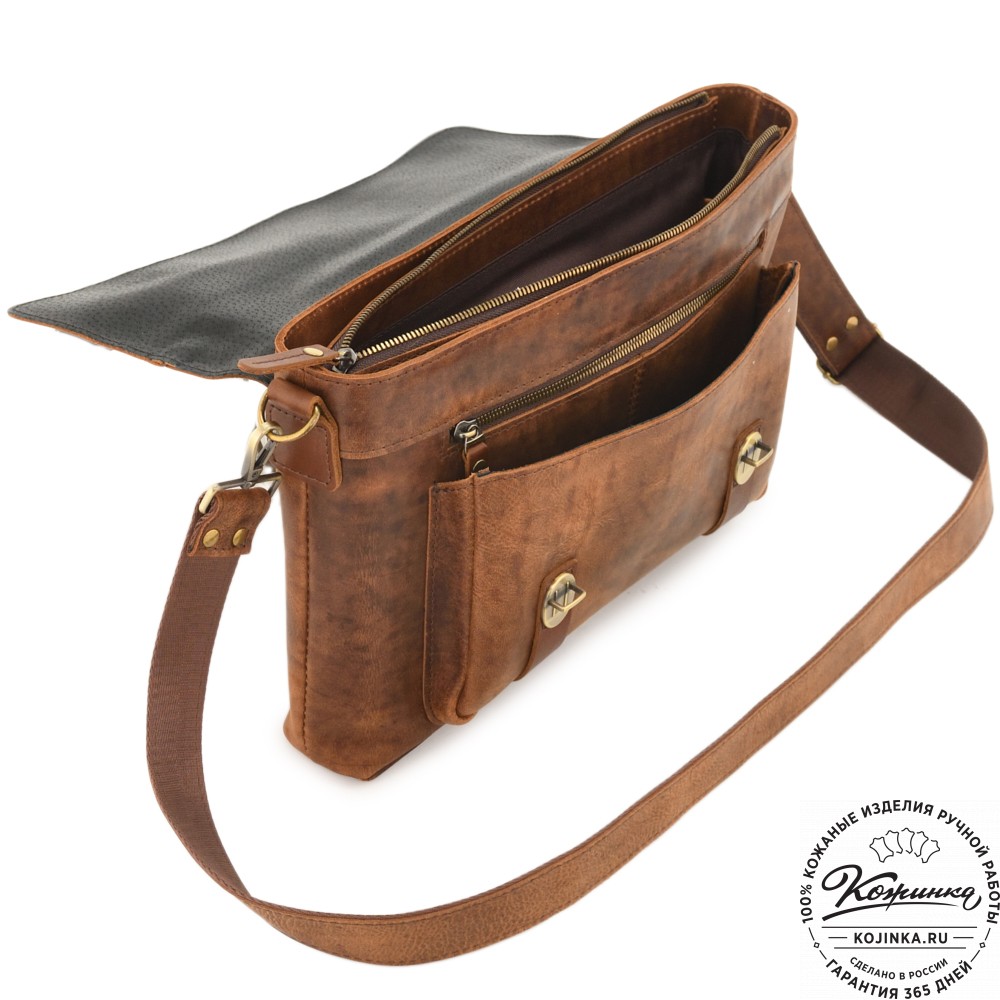 Кожаный портфель "Честер" (коричневый винтаж)